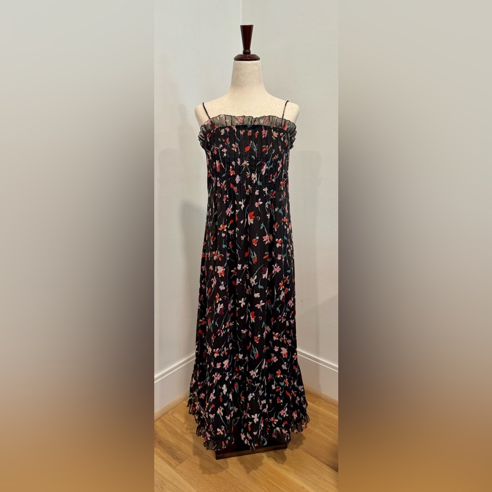 Madewell Black Floral Maxi Dress
